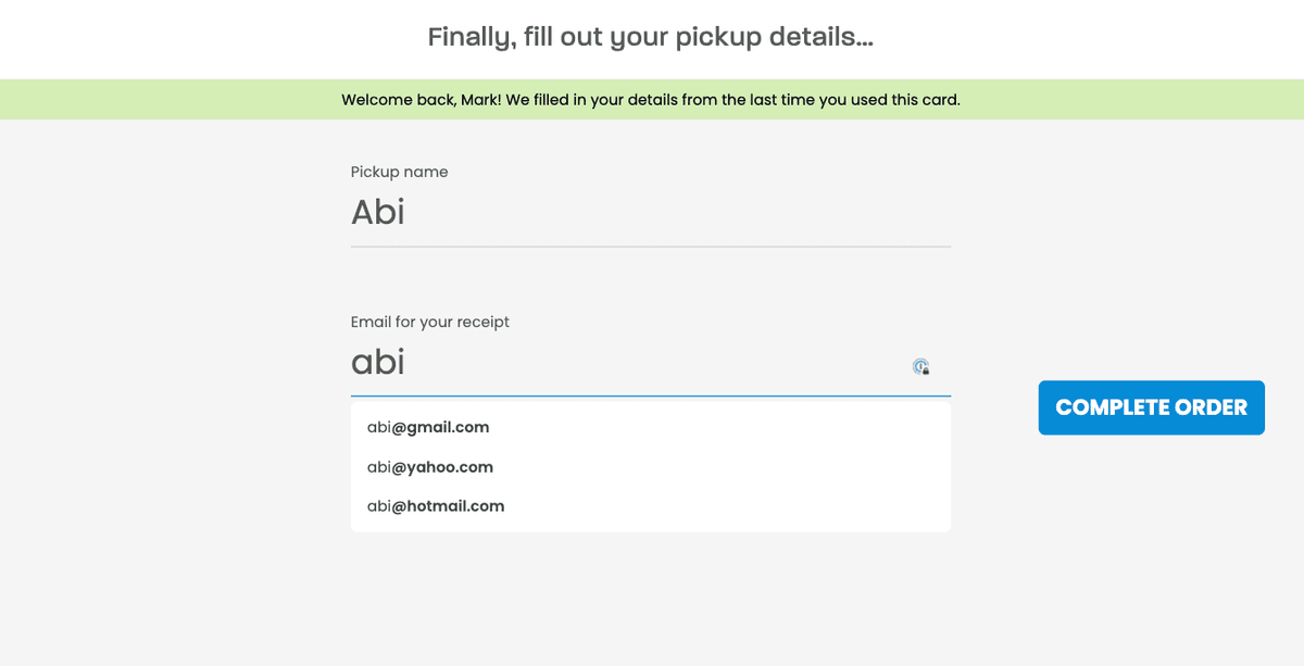 Autocompleting domains for emails