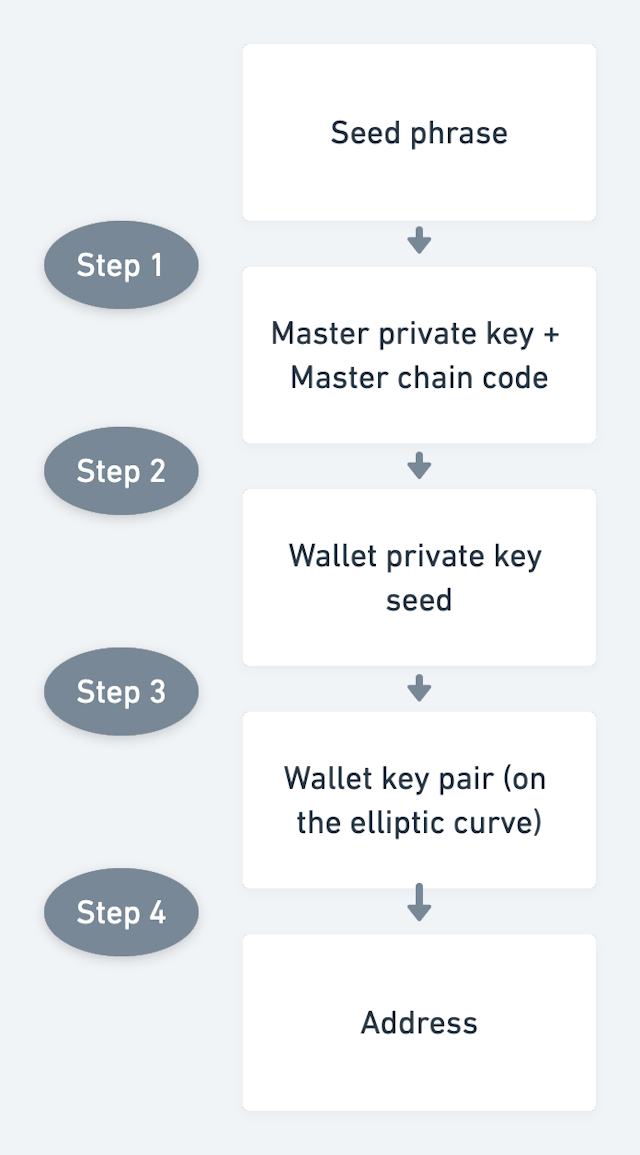 Seed phrase to wallet address
